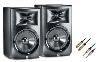 2 x JBL LSR 308 + Cables 2 Jack >> 2 RCA